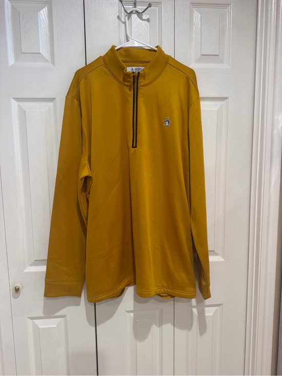 Original Penguin Other - Original Penguin Men's Mustard Yellow Quarter-Zip Pullover